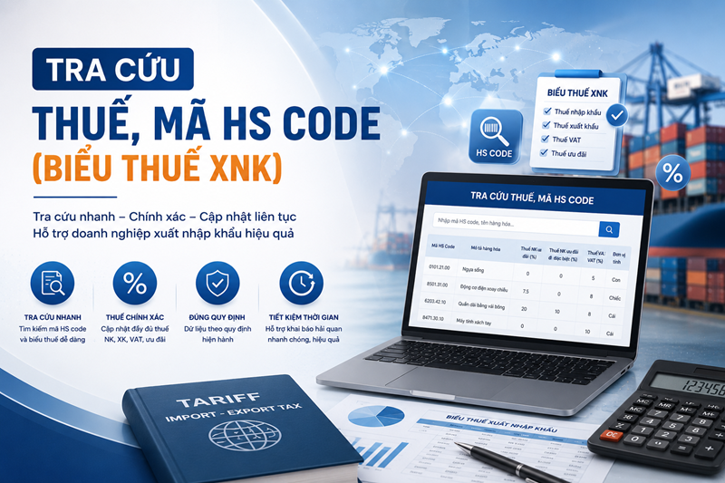 Thuế, mã HS code (Biểu thuế XNK)